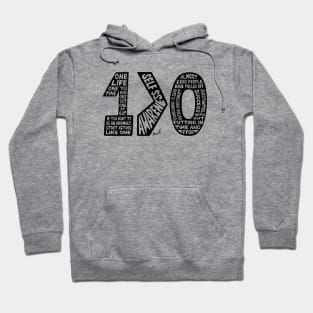 One bigger than zero (black) Hoodie